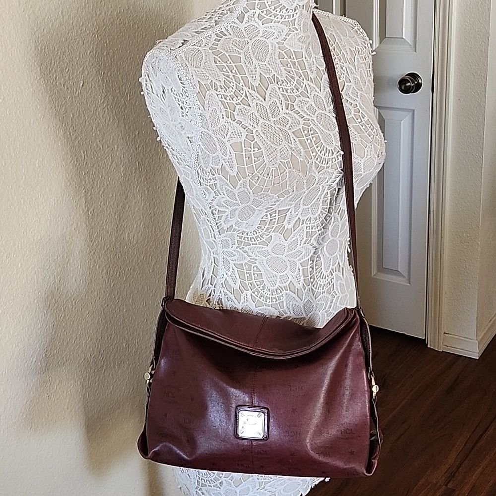  HCL Germany Luxury Y2K Boho Chic Indie Sleaze Slouchy Stamped Leather Hobo Bag